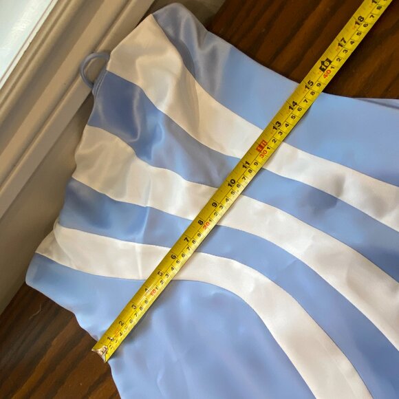 Blue White Satin Maxi Dress NWOT for Prom, Bridesmaid, Wedding - Picture 7 of 7